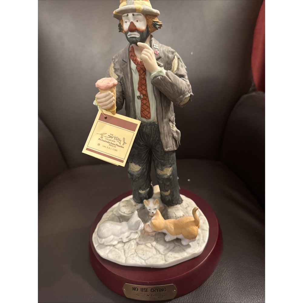 Emmett Kelly Jr Signature Collection No Use Crying 9802 With Box Limited Ed.